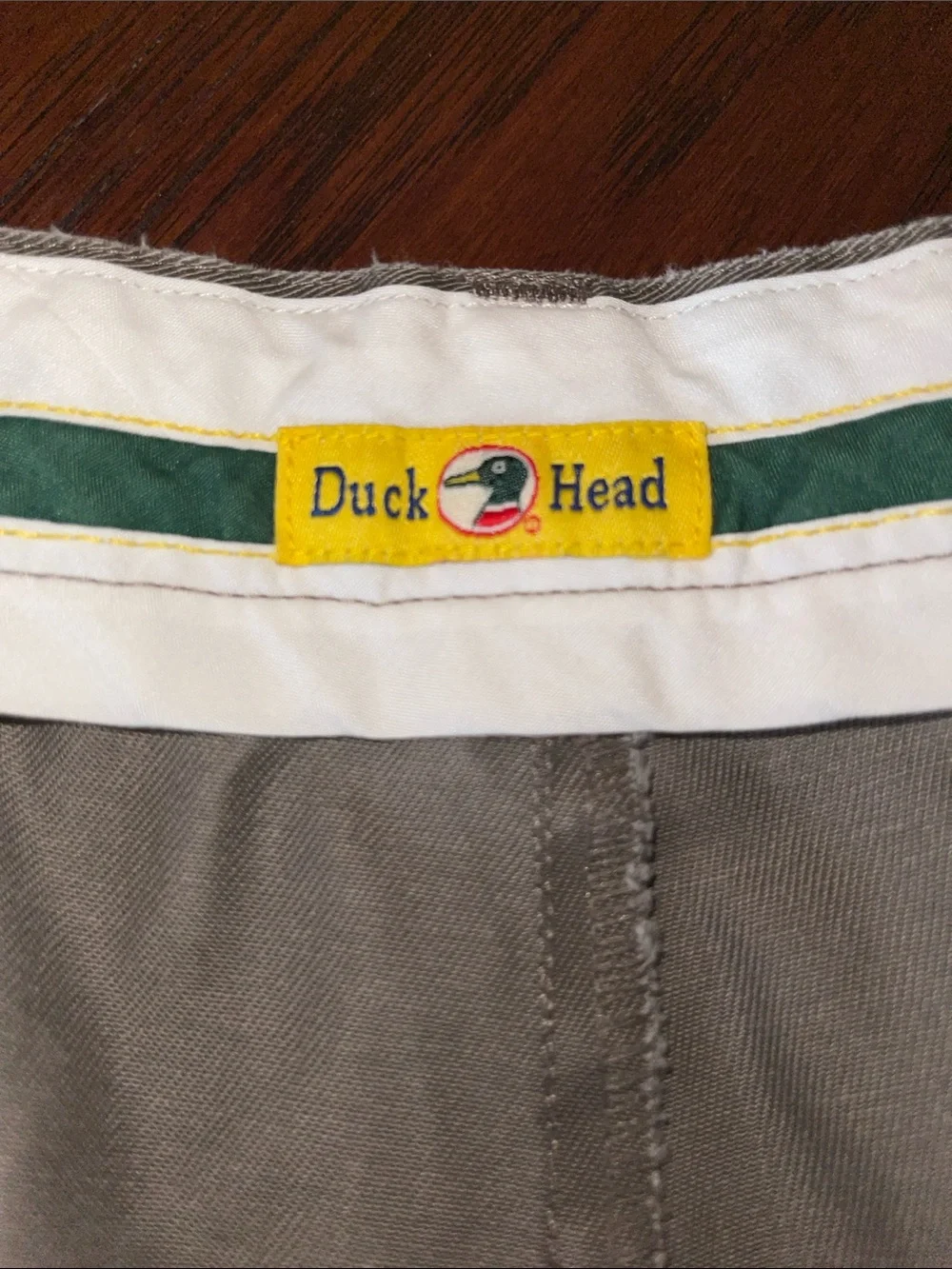 Vintage Duck Head Men's Light Olive Flat-Front Shorts